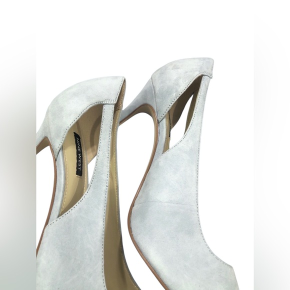 Nine West light blue suede‎ look cutout Favon pump heels size 12 brand new - Picture 14 of 14